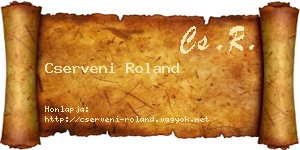 Cserveni Roland névjegykártya